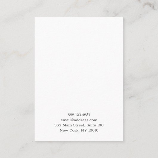 Schmuckkarton der pastellgelben Blume Visitenkarte (Rückseite)