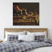 Schmuckkorb auf einem Tisch Leinwanddruck (Insitu (Schlafzimmer))