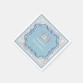 Schmuckkronen aus Quinceanera, Glas, Silberter Gli Serviette (Ecke)