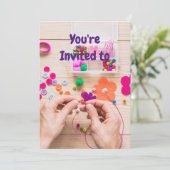 Schmuckkunst Geburtstagsfeier Einladung (Stehend Vorderseite)