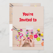 Schmuckkunst Geburtstagsfeier Einladung (Vorne/Hinten)