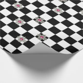 Schmuckpapier für Schwarz-Weiß-Karton Geschenkpapier (Ecke)