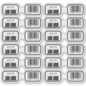 Schmuckpreislabel mit Firmenlogo und Strichcode Aufkleber (Vorderseite)