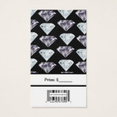Schmuckpreismarken Diamant mit Barcode (Rückseite)