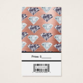 Schmuckpreismarken Diamant Rose Gold mit Barcode (Rückseite)