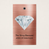 Schmuckpreismarken Diamant Rose Gold mit Barcode (Vorderseite)