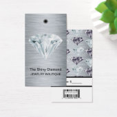 Schmuckpreismarken Diamantsilber mit Barcode (Schreibtisch)