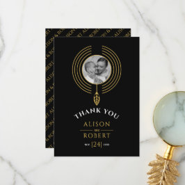 Schmuckrahmen inspiriert mit Foto Dankeskarte