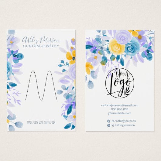 Schmucksäcke mit Blumenmuster (Vorne & Hinten)