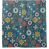 Schmuckschätze pacock blau duschvorhang (Vorderseite)