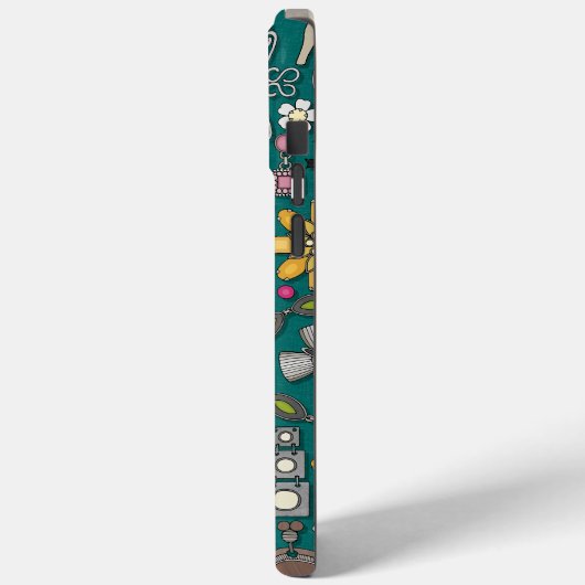 Schmuckschätze viridianisch grün Case-Mate iPhone hülle (Rückseite / Links)