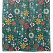 Schmuckschätze viridianisch grün duschvorhang (Vorderseite)