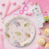 Schmuckschildkröten mit Blume Pappteller (Party)