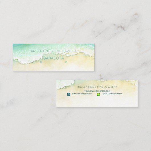 Schmuckschmuck an der Küste Mini Visitenkarte (Vorne/Hinten)