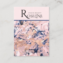 Schmuckschmuck aus Marmor in Rosa Navy Blush Visitenkarte