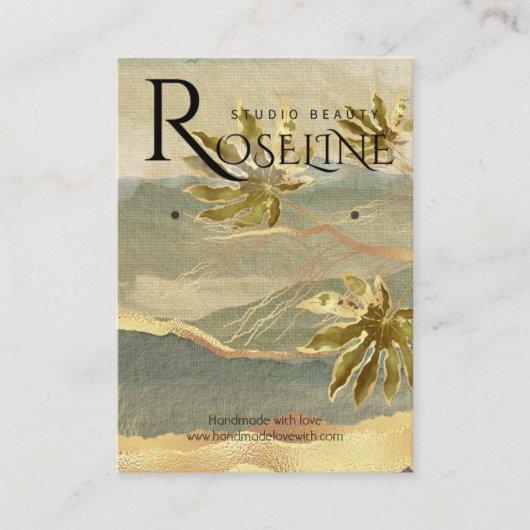 Schmuckschmuck-Ausstellung "Goldene Natur" Visitenkarte (Vorderseite)