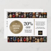 Schmuckschmuck Gutscheinrabatt Postkarte (Vorne/Hinten)