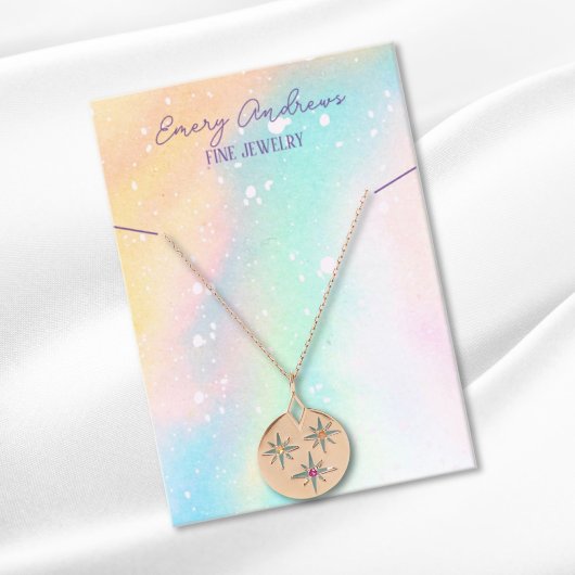 Schmuckschmuck mit einfacher Wasserfarbe - Anzeige Visitenkarte