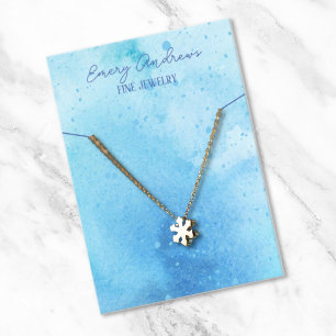 Schmuckschmuck mit einfacher Wasserfarbe - Anzeige Visitenkarte