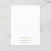 Schmuckschmuck mit Handschrift Visitenkarte (Rückseite)