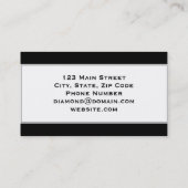 Schmuckspeicher Visitenkarte des schwarzen (Rückseite)