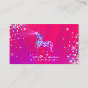 Schmucksteine Edelsteine Diamant Lila Pink Unicorn Visitenkarte