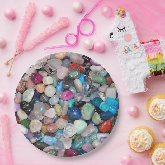 Schmucksteine Pappteller (Party)