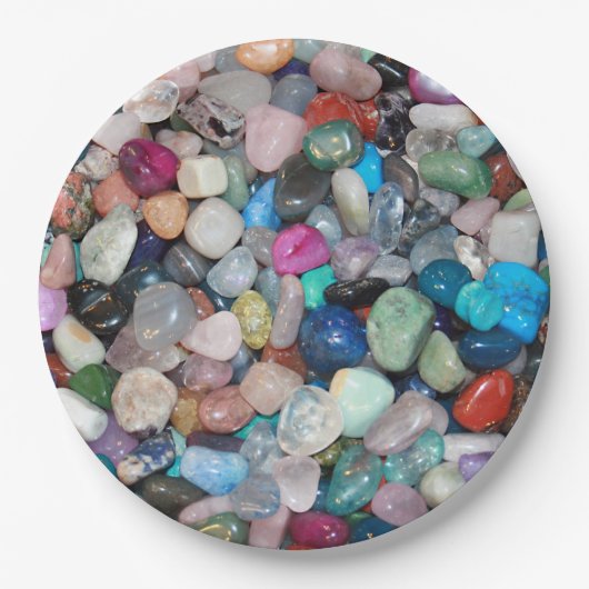 Schmucksteine Pappteller (Vorderseite)