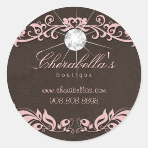 Schmucksticker aus Salon Wellness-Center Diamantpi Runder Aufkleber