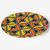 Schmuckstoff Stil 100215(2) - Bernstein und Orange Pappteller (Schrägansicht)