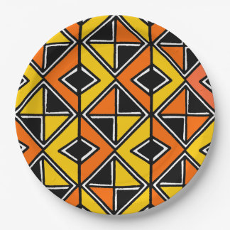 Schmuckstoff Stil 100215(2) - Bernstein und Orange Pappteller
