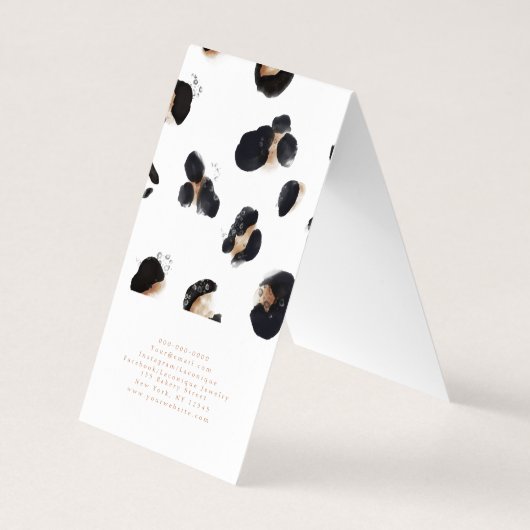 Schmuckstück | ABSTRAKT | Leopard Visitenkarten (Rückseite)