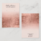 Schmuckstück aus Goldfolie der Rose Visitenkarte (Vorne/Hinten)