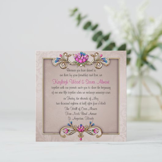 Schmuckstück Einladung (Stehend Vorderseite)