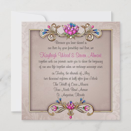 Schmuckstück Einladung (Vorderseite)