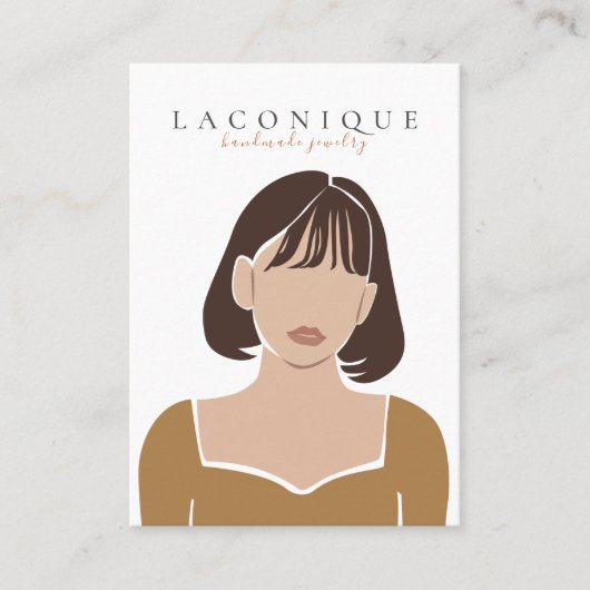 Schmuckstück | Girl Portraits | ABSTRAKT Visitenkarte (Vorderseite)