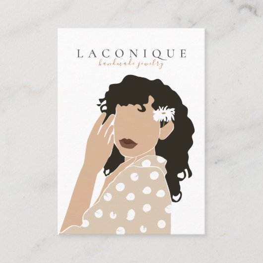 Schmuckstück | Girl Portraits | ABSTRAKT Visitenkarte (Vorderseite)