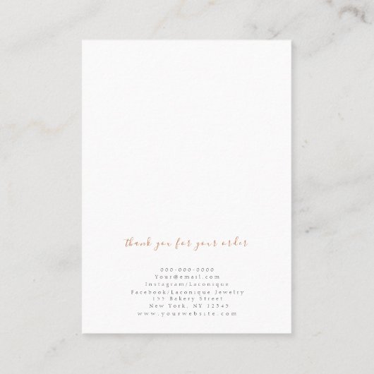 Schmuckstück | Girl Portraits | ABSTRAKT Visitenkarte (Rückseite)