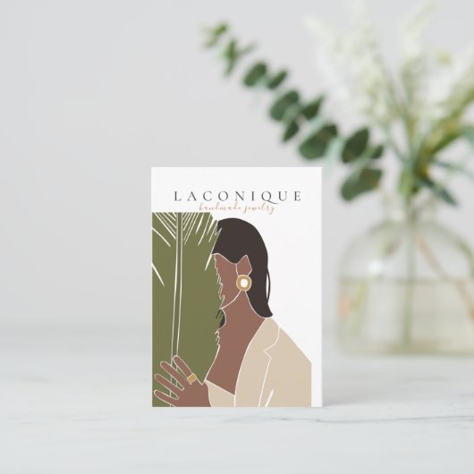 Schmuckstück | Girl Portraits | ABSTRAKT Visitenkarte (Stehend Vorderseite)