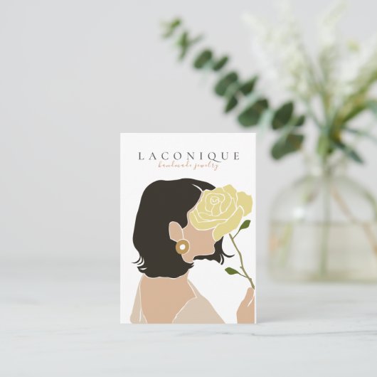 Schmuckstück | Girl Portraits | ABSTRAKT Visitenkarte (Stehend Vorderseite)