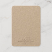 Schmuckstück | Kraft | Minimalistisches Geschäft C Visitenkarte (Rückseite)