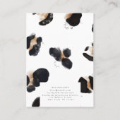 Schmuckstück | Leoparddruck | Aquarellfarben Visitenkarte (Rückseite)