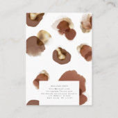 Schmuckstück | Leoparddruck | Wasserfarbe Visitenkarte (Rückseite)