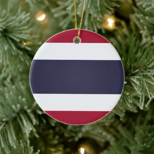 Schmuckstück mit der Flagge Thailands Keramik Ornament (Baum)