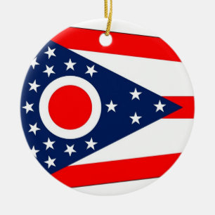 Schmuckstück mit der Flagge von Ohio Keramikornament