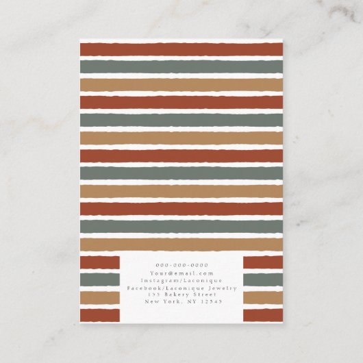 Schmuckstück | Modern | Pastell Visitenkarte (Rückseite)