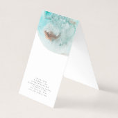 Schmuckstück | Neutral | Blau | Wasserfarbe Visitenkarten (Rückseite)