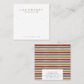 Schmuckstück | SchmuckEarring | Modern Quadratische Visitenkarte (Vorne/Hinten)