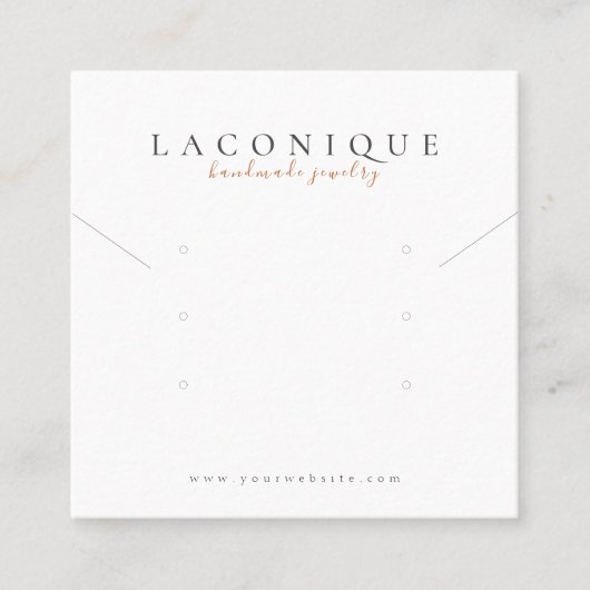 Schmuckstück | SchmuckEarring | Modern Quadratische Visitenkarte (Vorderseite)