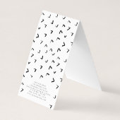 Schmuckstück | SchmuckEarring | Schwarz/Weiß  Visitenkarten (Rückseite)